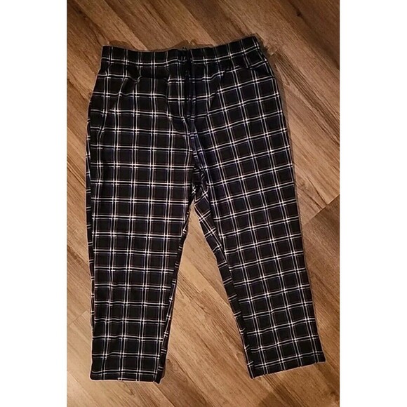 Nautica Mens Pajama Pants XXL Plaid Blue Fleece Elastic Waist Drawstring - Picture 9 of 10